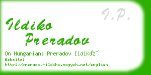 ildiko preradov business card